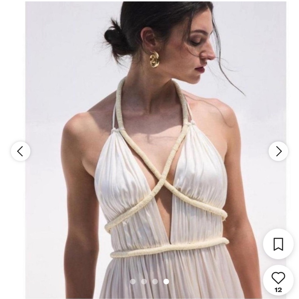 Cult Gaia Salee silk white gown worn once for photoshoot